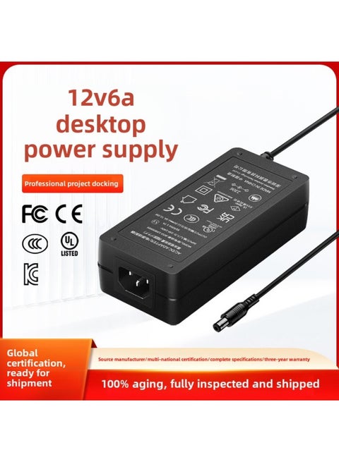 12v6a Power Adapter Printer Engraving Machine 72W Water Pump Water Purifier Over Recognition 24v3a Power Adapter-Color:12V6A Power Adapter Product Word-Specifications:DC1.2 M DC5521 * 10mm