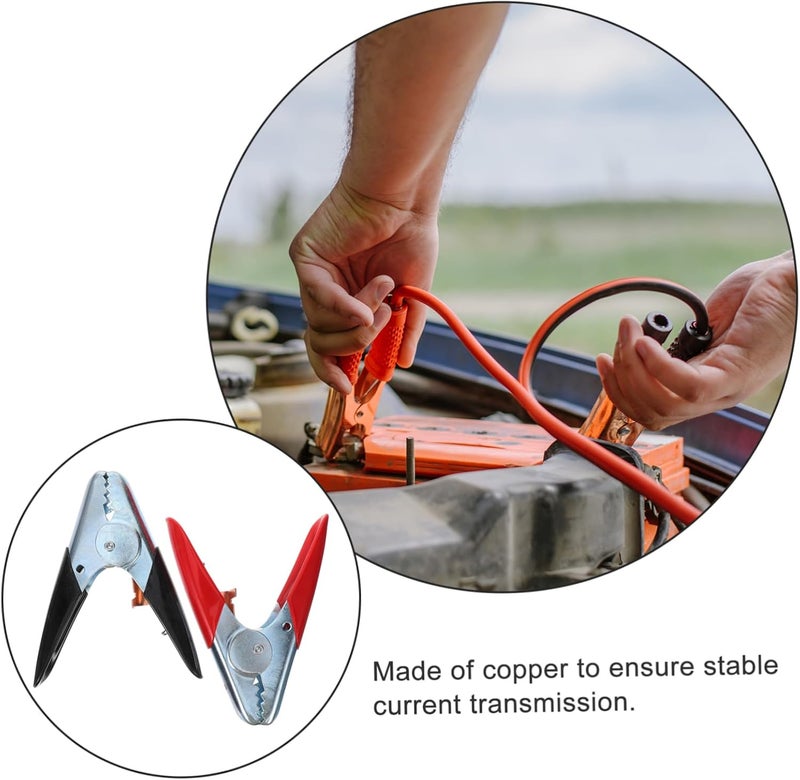Salt mist resistant OUNONA Jumper Cable Clamps for Auto Reliable Alligator Clips for Sturdy Pinchbeck Design for Secure Connection and Efficient Transmission Simple multi-feature practical build - Image 4