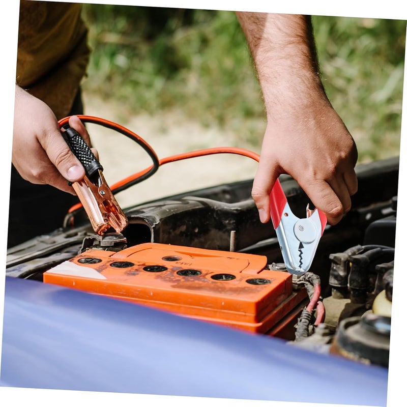 Salt mist resistant OUNONA Jumper Cable Clamps for Auto Reliable Alligator Clips for Sturdy Pinchbeck Design for Secure Connection and Efficient Transmission Simple multi-feature practical build - Image 2