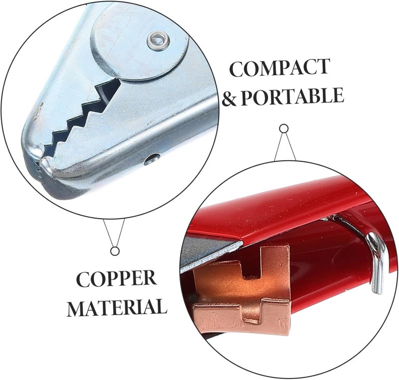 Salt mist resistant OUNONA Jumper Cable Clamps for Auto Reliable Alligator Clips for Sturdy Pinchbeck Design for Secure Connection and Efficient Transmission Simple multi-feature practical build - Image 5