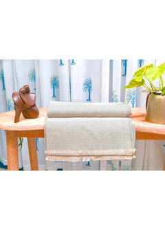 OJARIYA Brown and White Handwoven Premium Organic Handloom Soft Cotton Throw Blanket  - Image 2