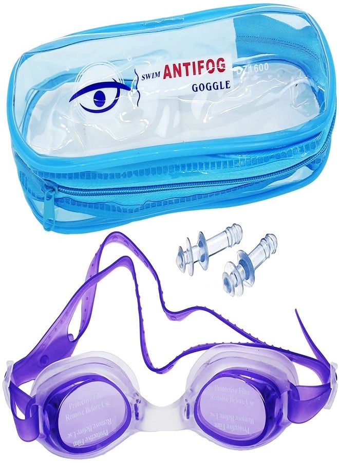 Crazygol purple Swimming Goggle Protection Junior, Adult - Image 1