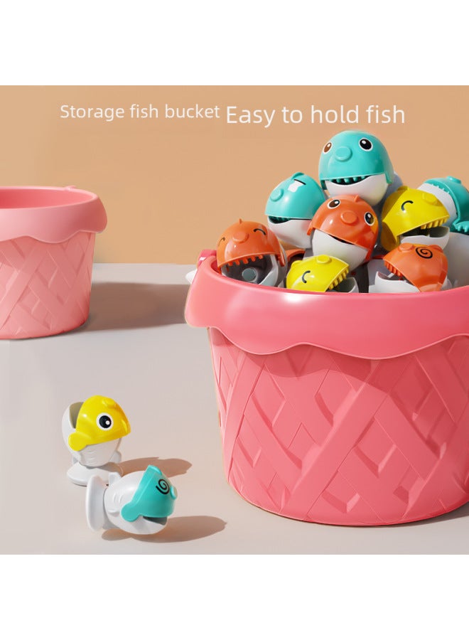 Electric Magnetic Diaoyutai Children's Early Education Educational Music Interactive Play-house Toys For Boys And Girls Gifts-Color:Increased Blue Belt Table Leg [45 Magnetic Fish 4 Barrels 8 Pole 4 Stereo Scene]]  - Image 4