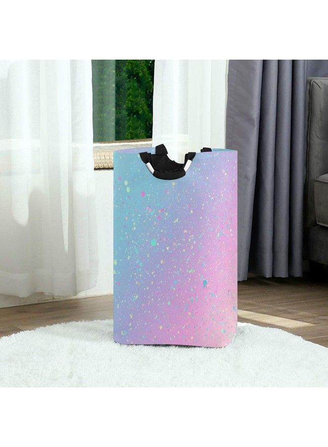 senya Large Storage Basket Collapsible Organizer Bin Laundry Hamper For Nursery Clothes Toys Unicorn Background With Rainbow - Image 5