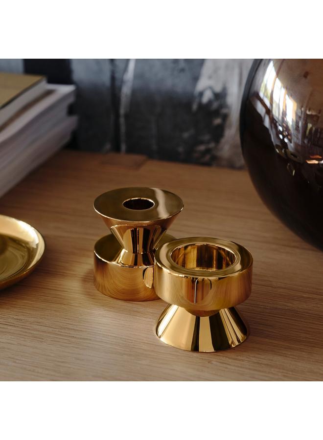 Zaboon Candlestick/Tealight Holder, Brass-Colour, 6 Cm - Image 3