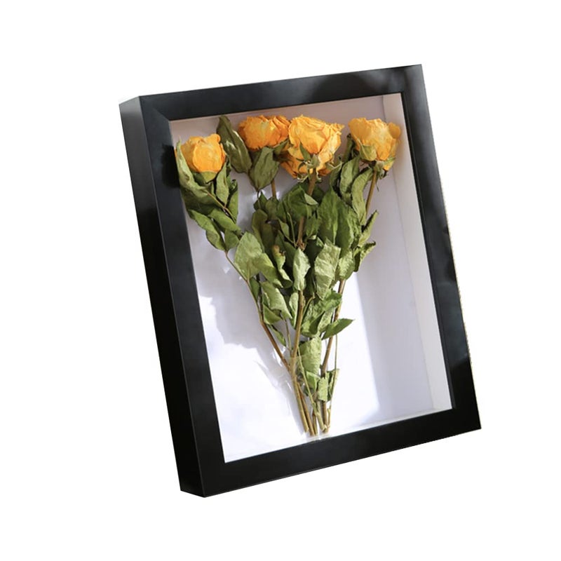 Shadow Box Picture FrameFrame for Dried Flowers12 Deep Hollow Display FrameGraduation Cap Shadow Box for Wall and Tabletop Display Bouquet Mementos Medals Photos Memory Box 4x6