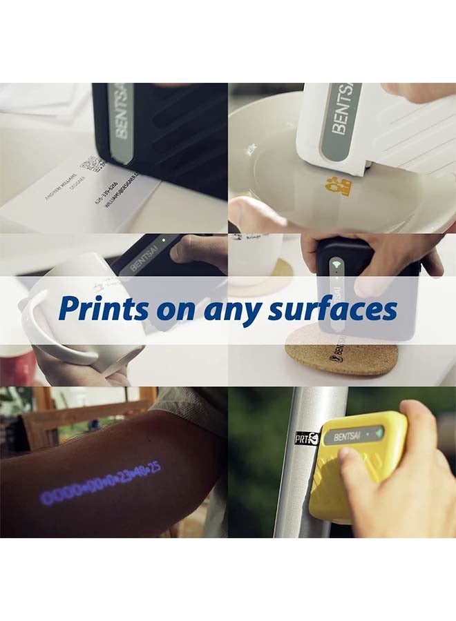 BENTSAI B10 Mini Handheld Printer Mobile Printer Code Printer Wirless WiFi Printer with iOS/Android APP (Black) for DIY Printing QR-Code Barcode Production Date Logo Batch Series Number
