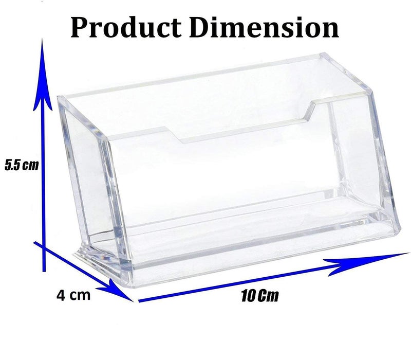 SNDIA Business Card Holder Visiting Card Stand Organizer Clear Card Holder Display Stand for Office (Transparent) (1 Tier - 2 Pack) - Image 3