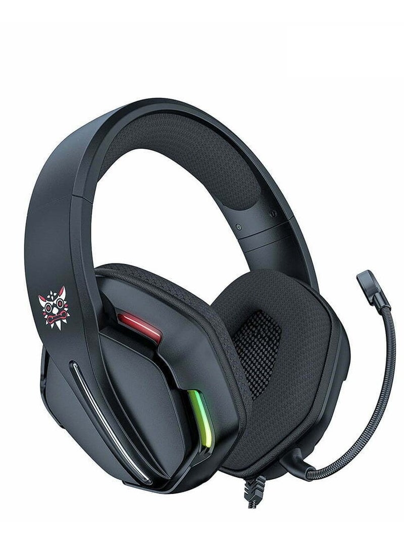 onikuma X27 Stereo Over-Ear Gaming Wired Headphones With 7.1 Surround Sound Noise Canceling Microphone Black Suitable for PS4/PS5/XOne/XSeries/NSwitch/PC - Image 1