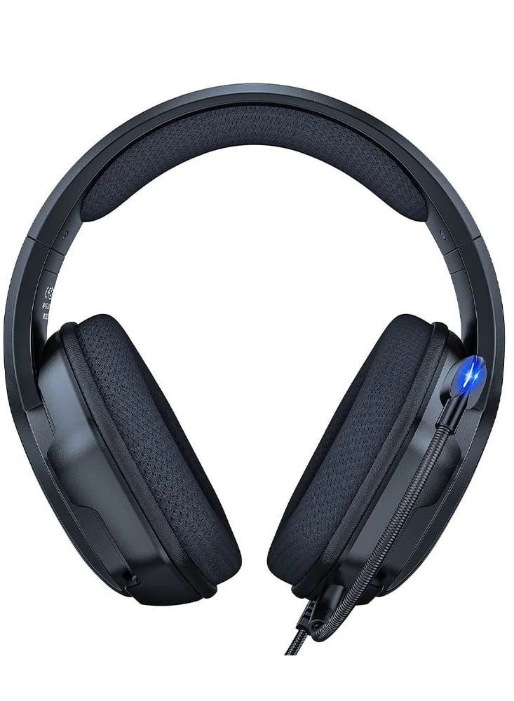 onikuma X27 Stereo Over-Ear Gaming Wired Headphones With 7.1 Surround Sound Noise Canceling Microphone Black Suitable for PS4/PS5/XOne/XSeries/NSwitch/PC - Image 2