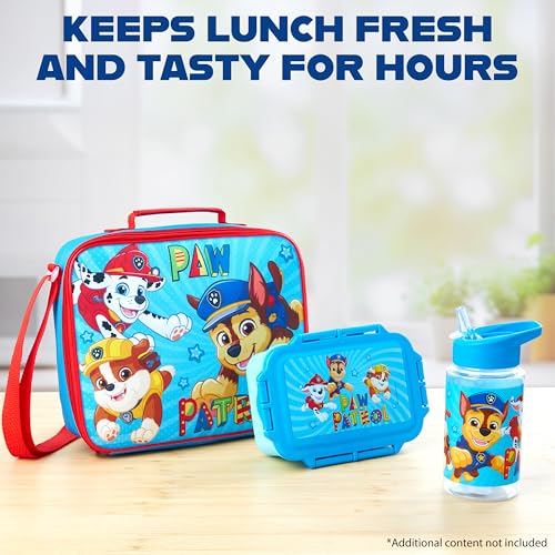Get Trend Paw Patrol Water Bottle Lunch Box Lunch Bag Kids Set 3 Pcs Insulated Snack Bag for School Travel Gifts for Kids (Blue Paw Patrol) - Image 5