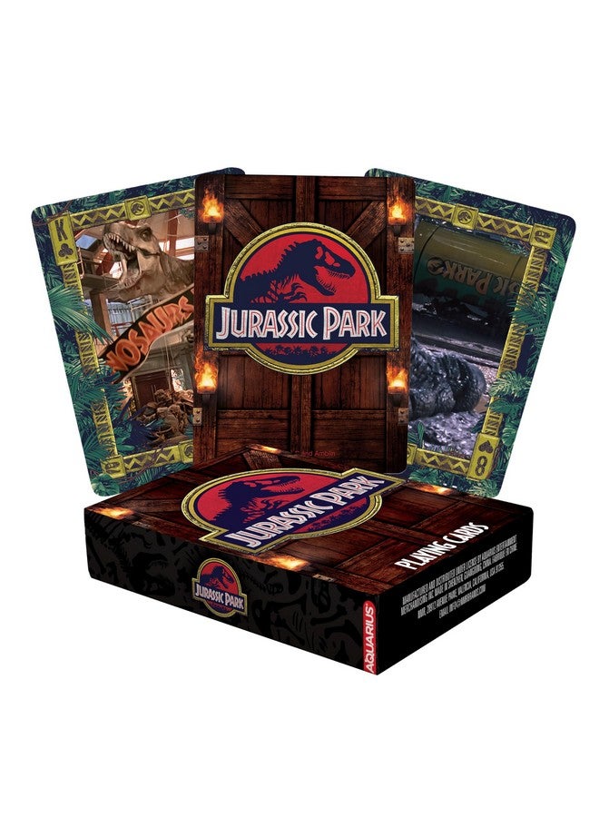 Aquarius AQUARIUS Jurassic Park Playing Cards - Jurassic Park Themed Deck of Cards for Your Favorite Card Games - Officially Licensed Jurassic Park Merchandise & Collectibles, 2.5 x 3.5 - Image 1