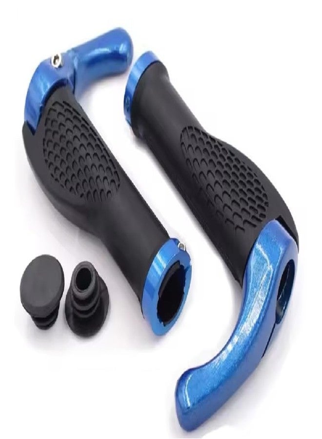 Ilsha® Bicycle Handle Grips, Ergonomic Rubber Grips with End Caps, Set of 2, Multi-Color for Cycle. - Image 1