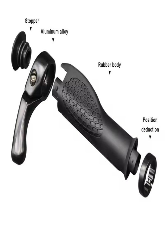 Ilsha® Bicycle Handle Grips, Ergonomic Rubber Grips with End Caps, Set of 2, Multi-Color for Cycle. - Image 5