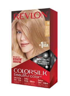 Revlon Ent Hair Color By Revlon Permanent Hair Dye Colorsilk With 100% Gray Coverage Ammoniafree Keratin And Amino Acids 70 Medium Ash Blonde 4.4 Oz (Pack Of 1)  - Image 2