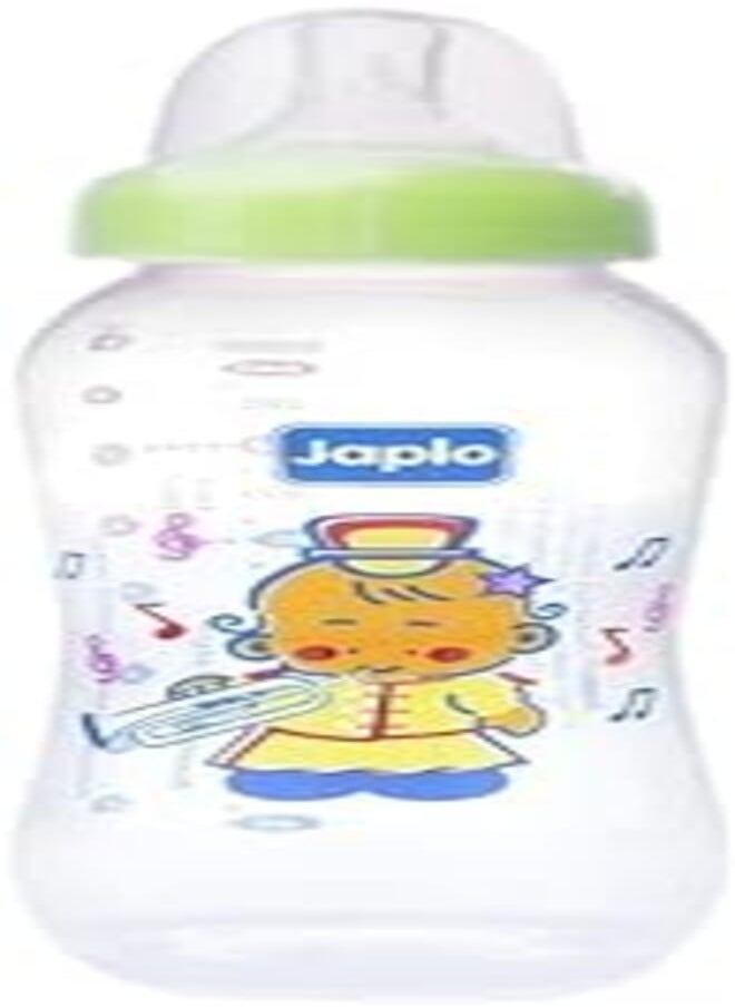 Japlo Japlo Streamline baby feeding Bottle with Anti-colic nipple & Lukewarm water mixer size 250 ml - green colour(card) 