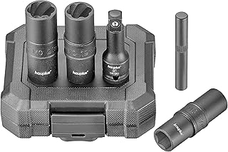 kauplus 1/2-Inch Bolt Nut Extractor Tool Set 5PCS, Flip Bolt/Lug Nut Remover Extractor Socket- Metric -17MM, 19MM, 21MM - Image 1