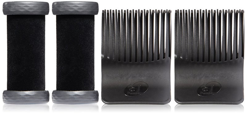 T3 - Volumizing Hot Rollers LUXE (2 ct.) | Hair Curlers and Volumizers for All Hair Lengths | Pairs with T3 Volumizing Hot Rollers LUXE Set, Black - Image 1
