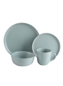 Bien Servi 16-Piece Elegant and Modern Design Stoneware Dinner Set Matte Green 29.4 x 30.4 x 29.2 cm ST2276-GYGN  - Image 1