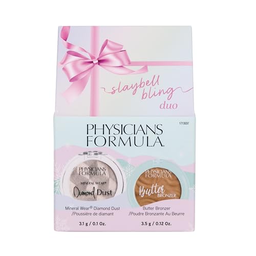 Physicians Formula Slaybell Bling Duo - Butter Bronzer & Diamond Dust Holiday Gift Set, Murumuru Butter Infused for a Radiant Glow, Cruelty Free & Vegan - Image 2