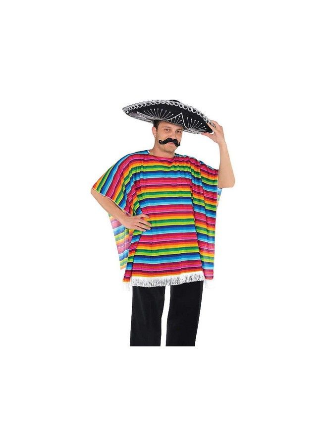 Amscan Fabric Fiesta Serape Party Costume 40" X 37" Multicolor 1 Pc. - Image 1