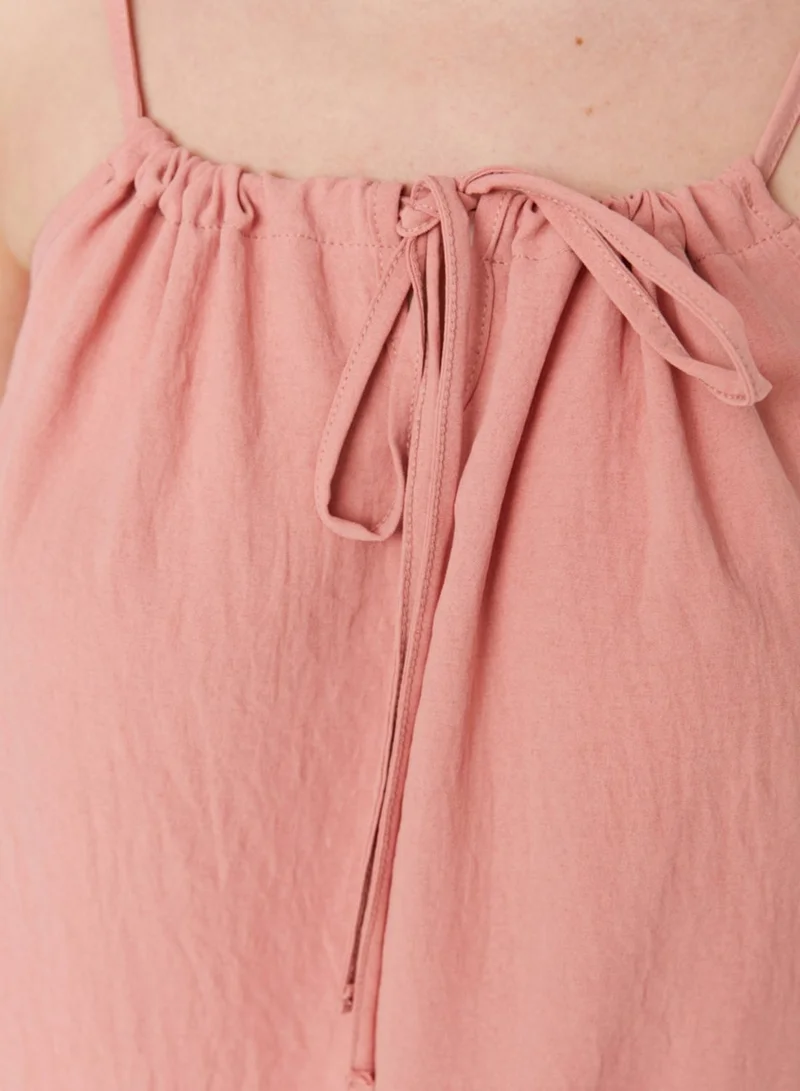 trendyol Strappy Tie Detail Tiered Dress