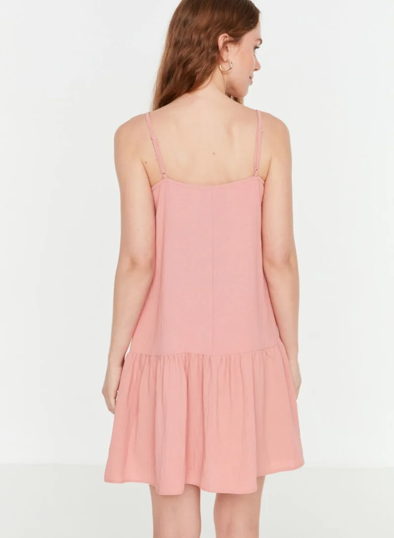 trendyol Strappy Tie Detail Tiered Dress