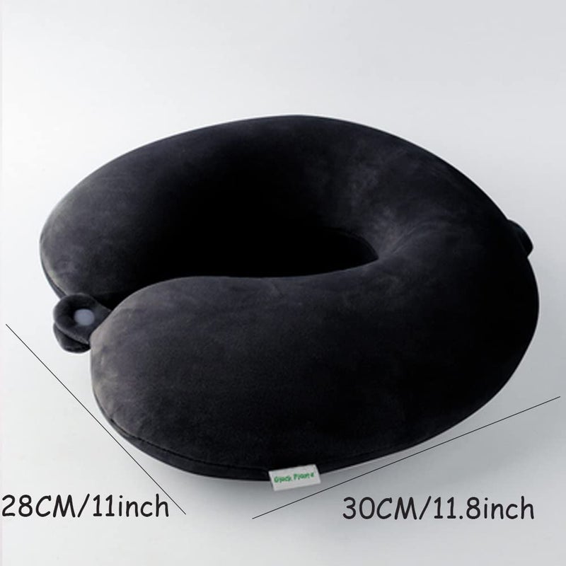 Gluck Plants Neck Pillow for Traveling Black - Image 2
