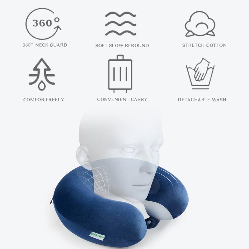 Gluck Plants Neck Pillow for Traveling Black - Image 4