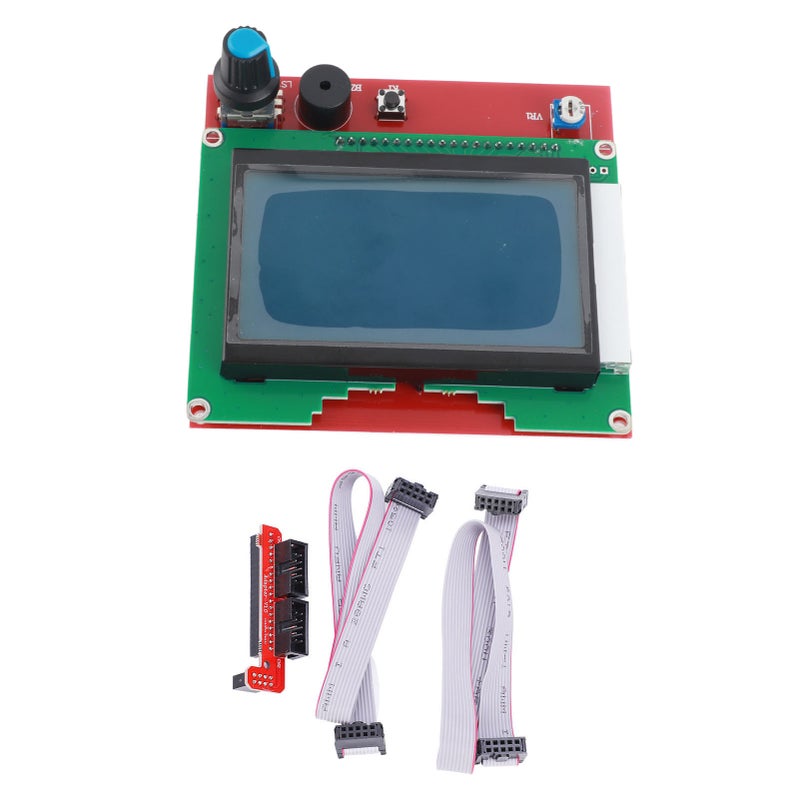12864 LCD Control Module Panel Display Motherboard 3D Printer Smart Controller + 2Pcs Lines - Image 3