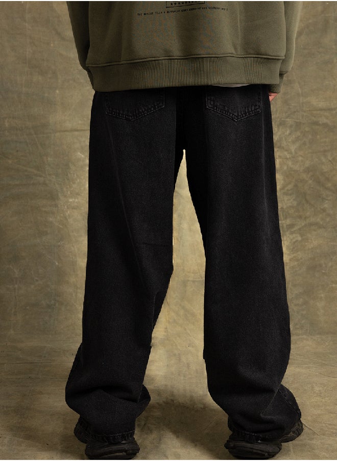 In Your Shoe Male Black Washed Skater Jeans  - Image 2