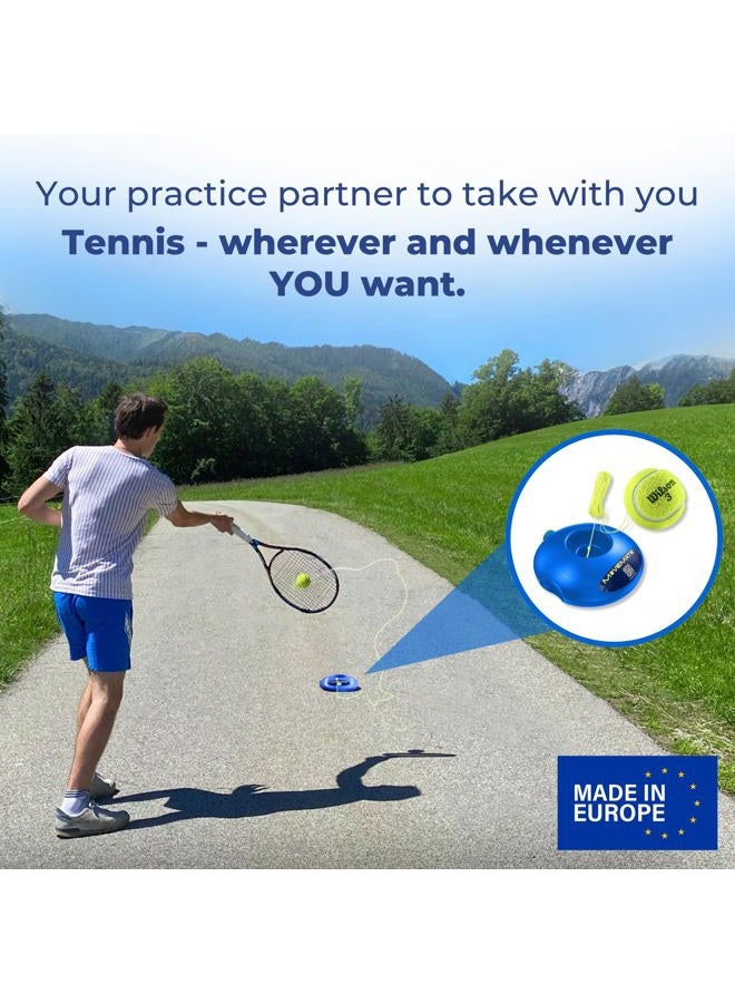 MOVEMATE Tennis Trainer Set with Wilson® Tennis Ball, Innovative Ball Game for Outdoors, in the Garden, in the Park for Children and Adults, Includes Transport Bag and Exercise Videos - Image 2