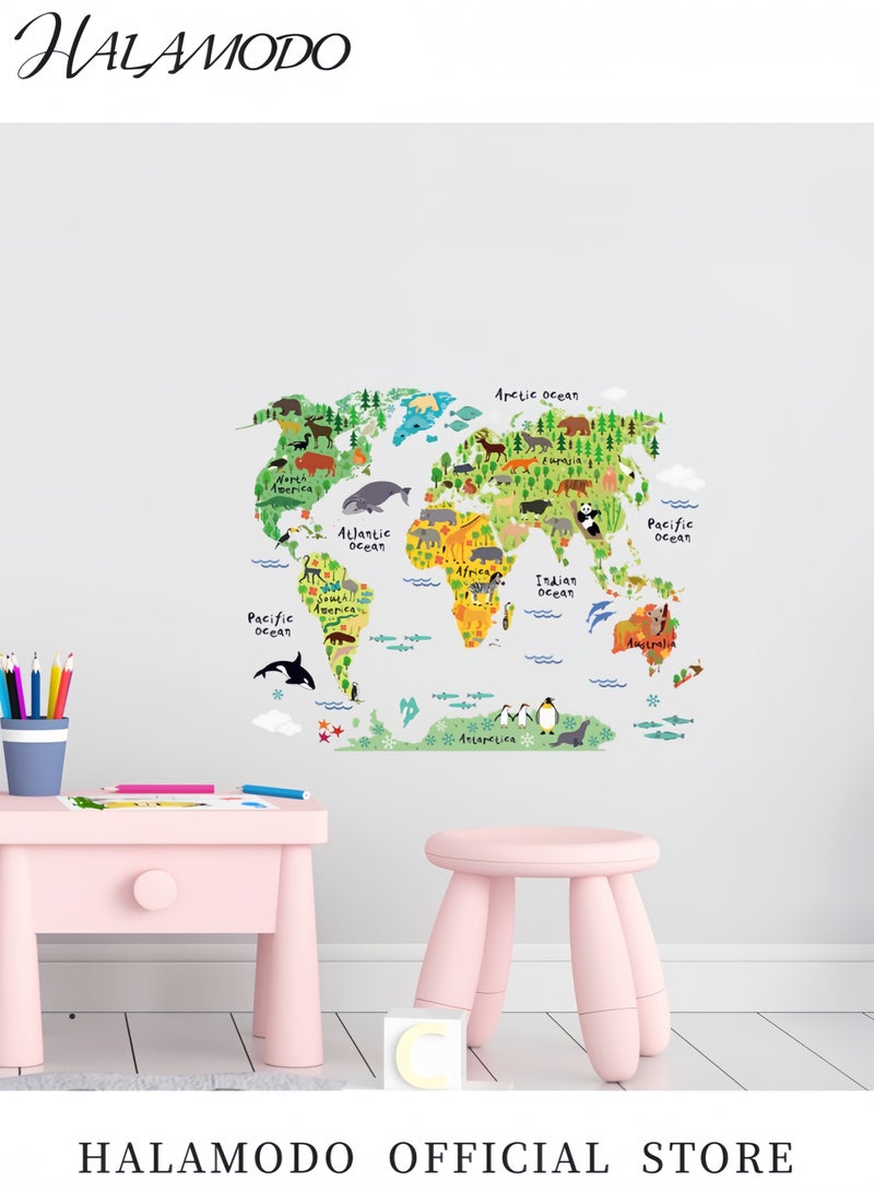 Halamodo PVC Wall Sticker Green/Yellow/Grey 60x90cm - Image 4