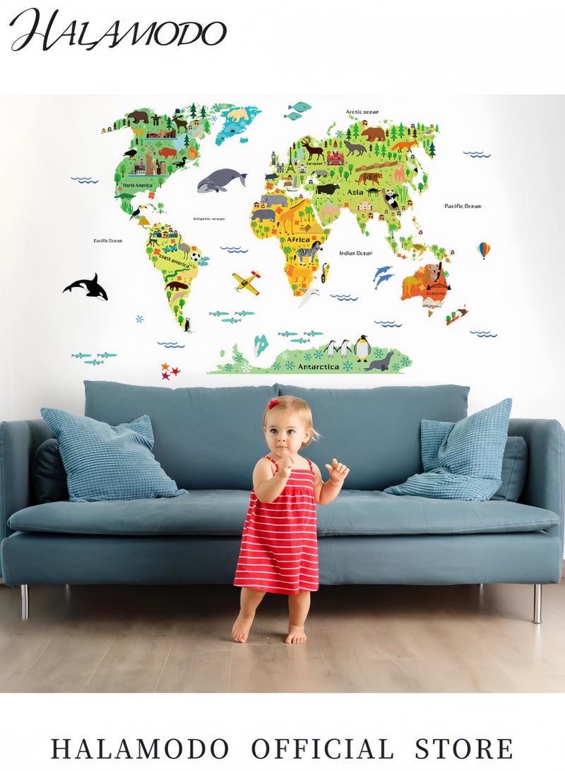 Halamodo PVC Wall Sticker Green/Yellow/Grey 60x90cm - Image 3