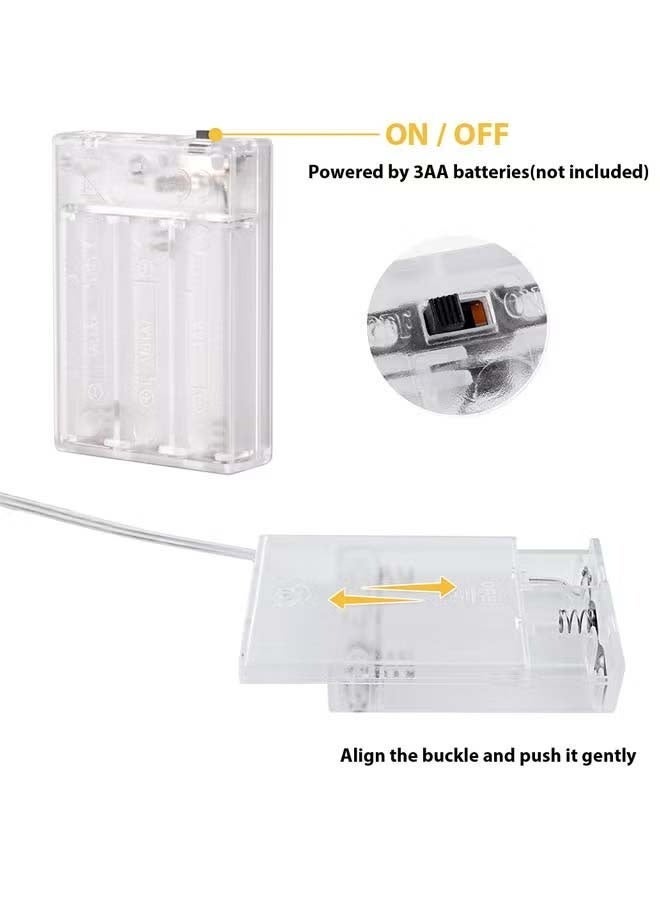 ViaKing 50 LED Waterproof Battery Operated Fairy Twinkle String Lights Yellow(5M 16 Ft ) - Image 3