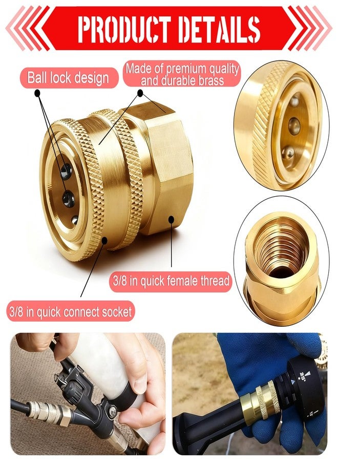 وصلات غسالة الضغط CLIO GEUNTECH، قطعتان، وصلة سريعة 3/8 بوصة إلى مقبس NPT أنثى (3/8 بوصة NPT) - Image 3