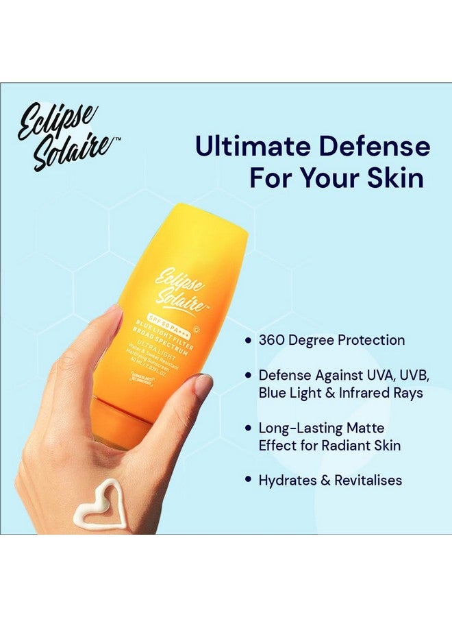 Yuderma واقي شمس يوديرما إكليبس سولير النشط المطفئ SPF 50 PA+++ | بدون أثر أبيض | حماية من UVA/B والضوء الأزرق | غير دهني | لجميع أنواع البشرة 60 مل - Image 5