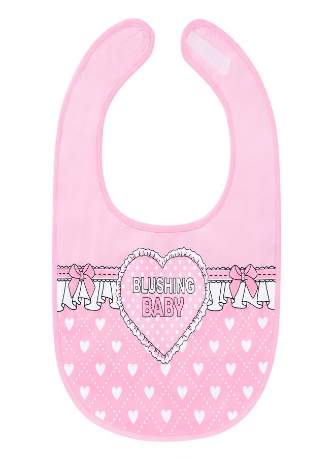 Littleforbig Cotton Waterproof Babydoll Printed Adult Bib with Adjustable Hook-and-Loop Fastener Closure - Blushing Baby Adult Bib - Image 1