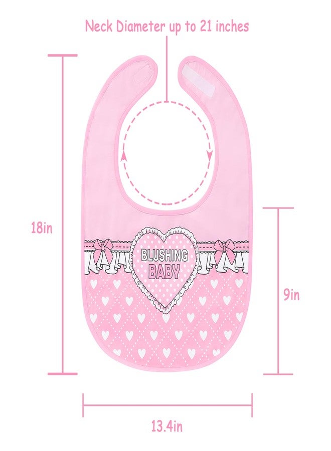 Littleforbig Cotton Waterproof Babydoll Printed Adult Bib with Adjustable Hook-and-Loop Fastener Closure - Blushing Baby Adult Bib - Image 5