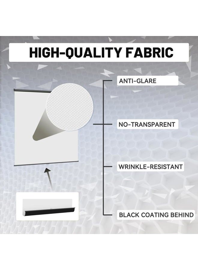 RAUBAY Retractable Pull Down White Screen Backdrop - 78.7" x 86.6" Collapsible Wall-Mount Background for Professional Video Production, Photography, TikTok and Video Conferencing - Image 4