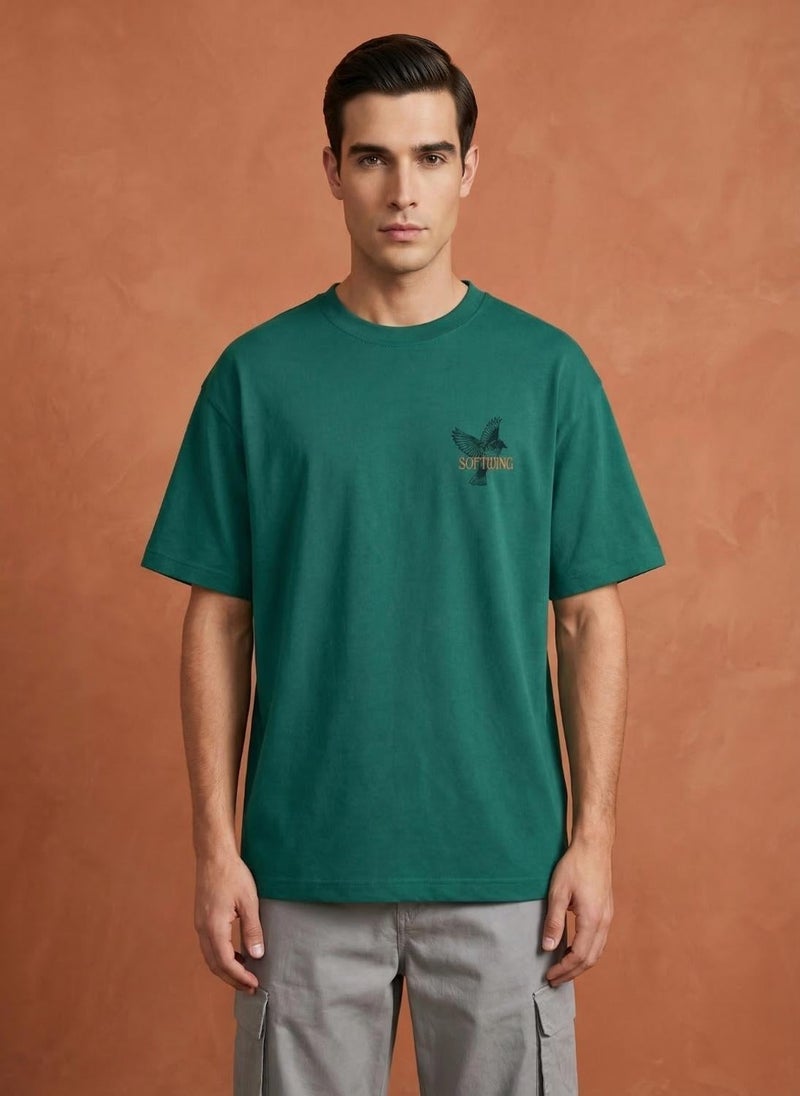 NOBERO Men Oversized Graphic Printed T-shirt - Image 1
