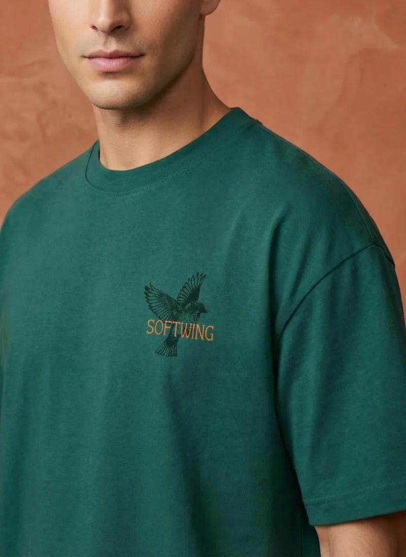 NOBERO Rainforest Men Oversized Graphic Printed T-shirt for Men | Best Price UAE