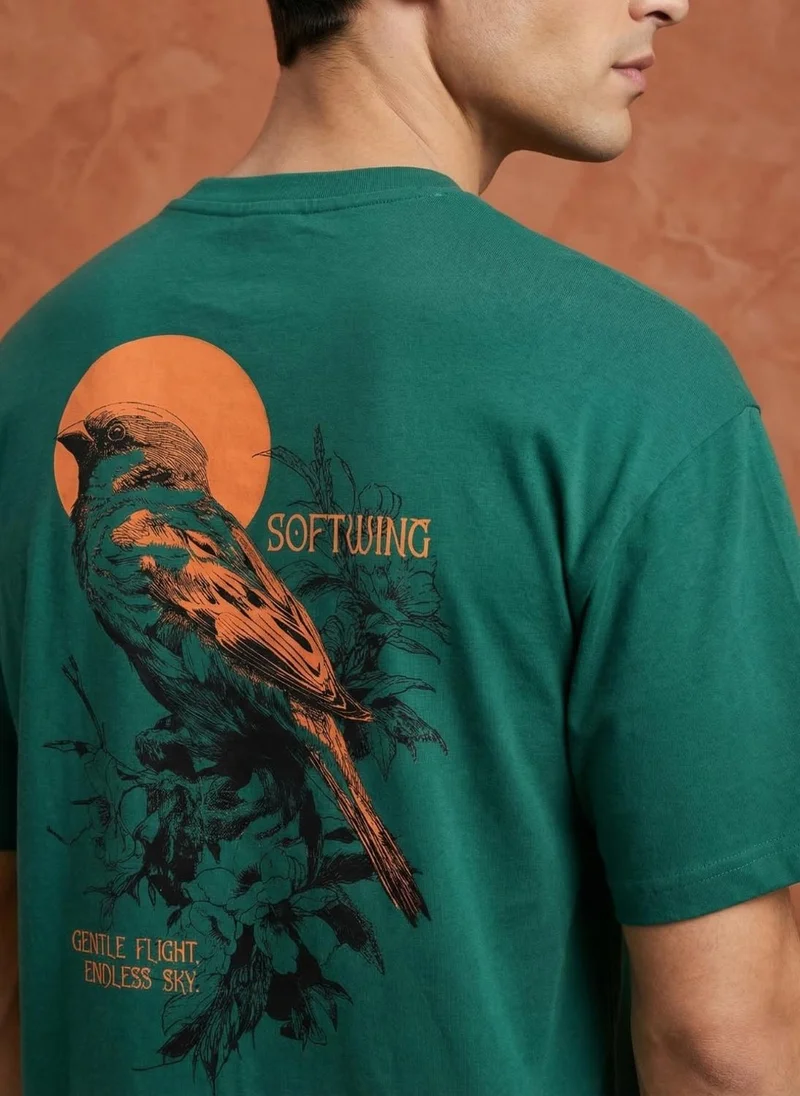 NOBERO Rainforest Men Oversized Graphic Printed T-shirt for Men | Best Price UAE