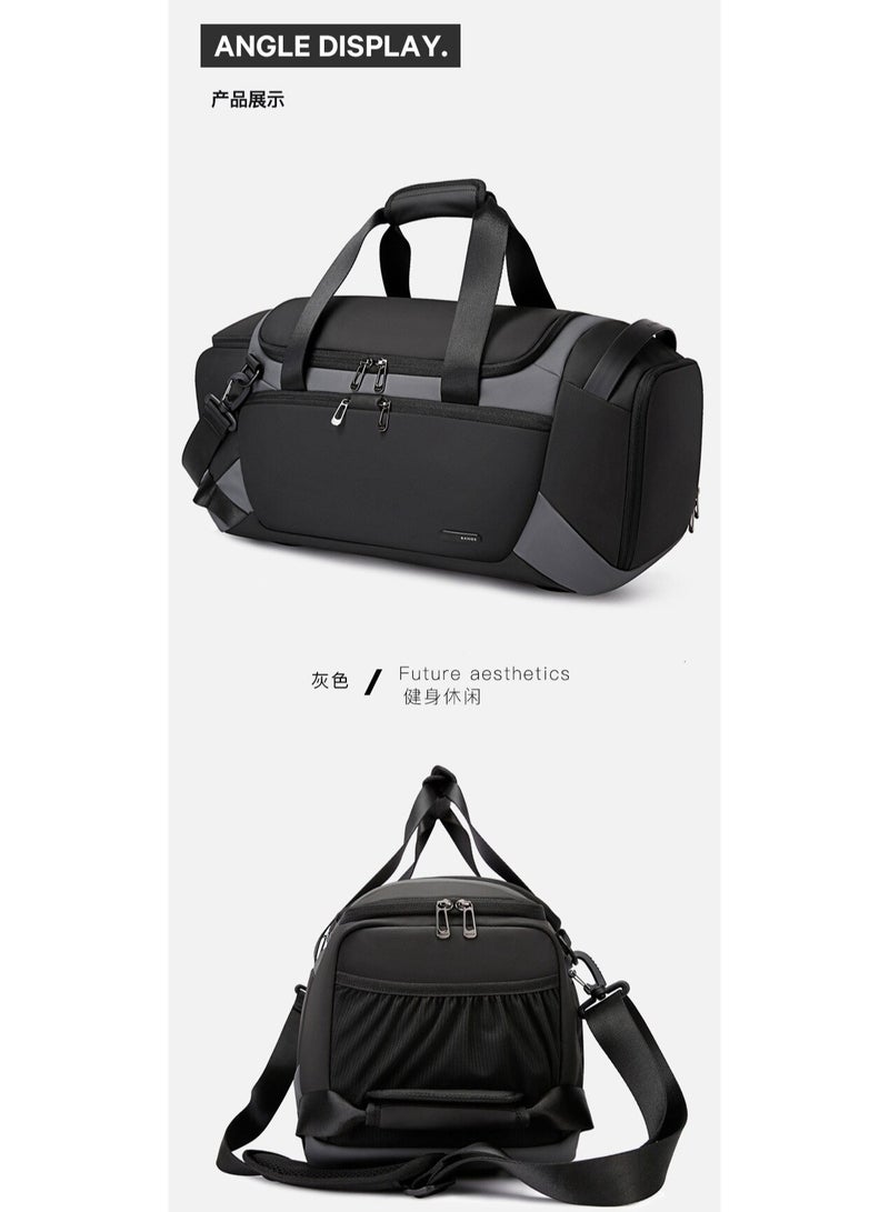 Bange stylist toiletry sport bags gym men waterproof travel duffel bag 2378 Grey - Image 5