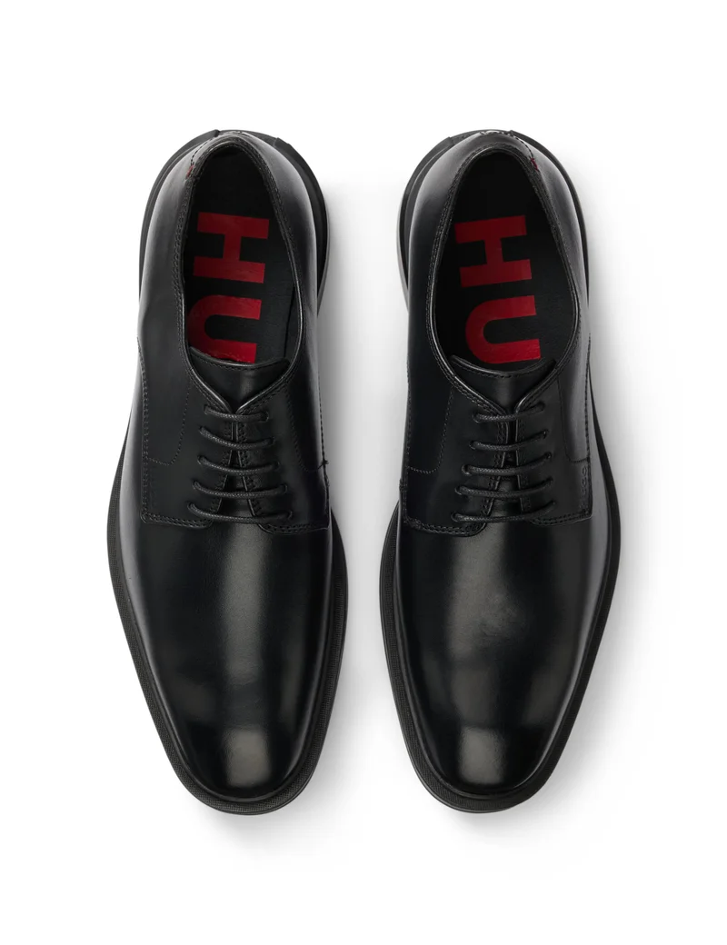 HUGO Leather Derby shoes with embossed logo