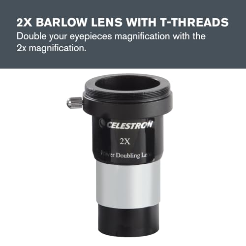 Celestron AstroMaster 8-Piece Eyepiece & Filter Accessory Kit - Includes Two 1.25” Eyepieces, 2X Barlow Lens, Three Filters, Cleaning Cloth and Hard Case Black - Image 3