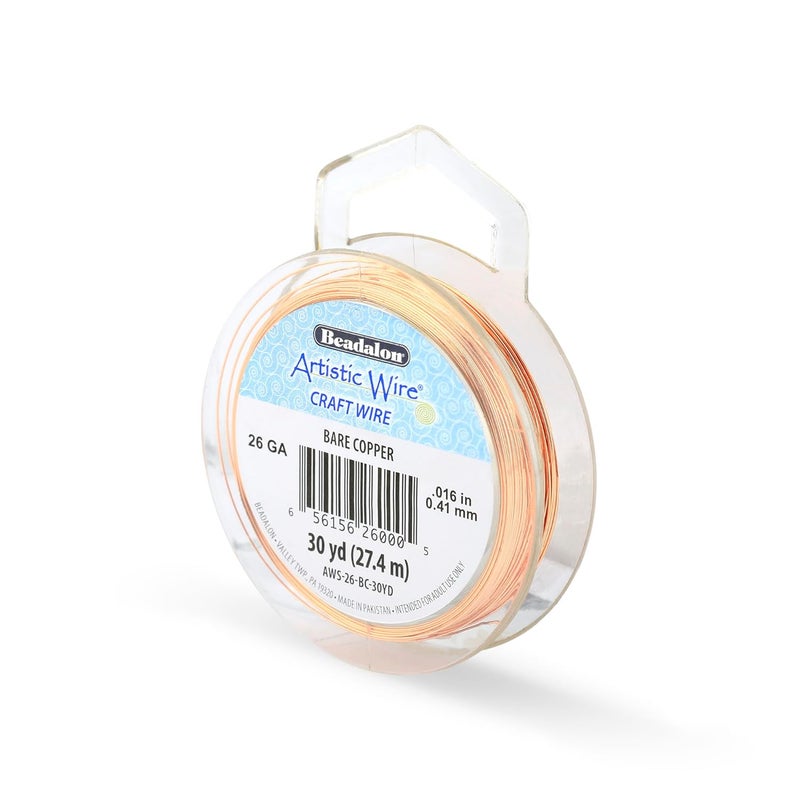 Artistic Wire Beadalon Artistic Wire 30-Yards 26-Gauge Bare Copper Craft Wire - Image 1