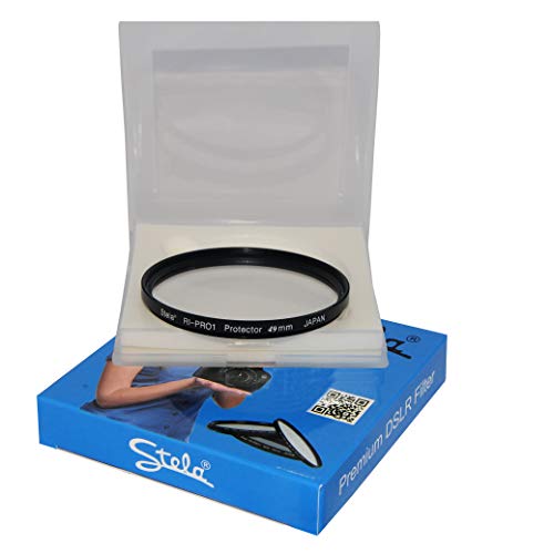 Stela Safety Filter RI-PRO1 ProtectAnd 49mm Zero Coating Filter Compatible with Canon EOS M100 Kit (EF-M15-45 is STM) - Image 1