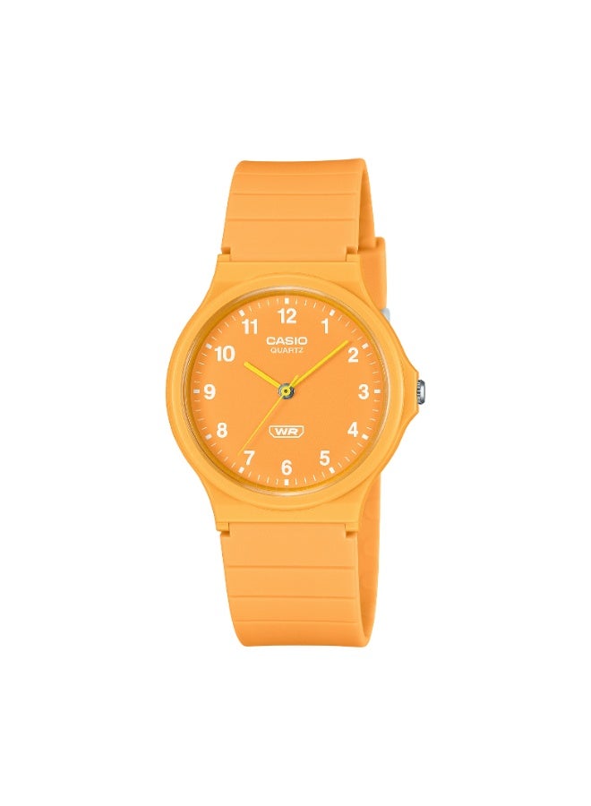 Casio MQ-24B-9BDF Unisex Analog Watch – Orange Dial, Orange Resin Band - Image 1