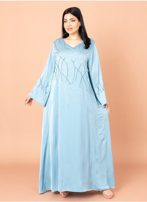 Celestial Glow Jalabiya Blue